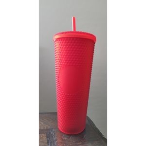 Starbucks red studded cold cup